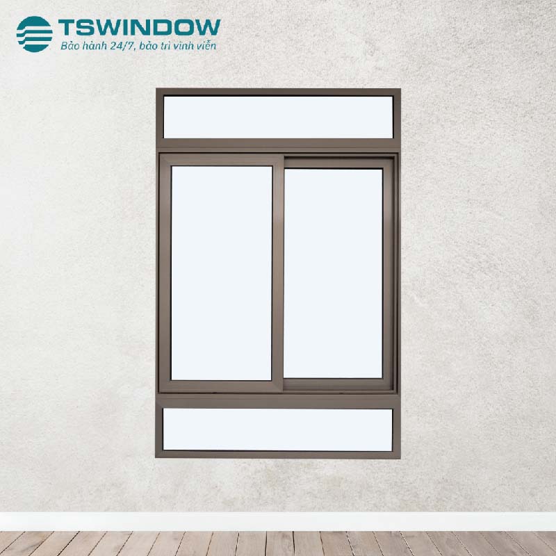 Cửa sổ mở truọt Maxpro màu sâm panh 